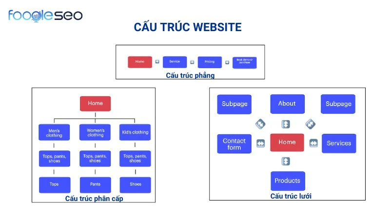 Cấu trúc website và hệ thống liên kết nội bộ