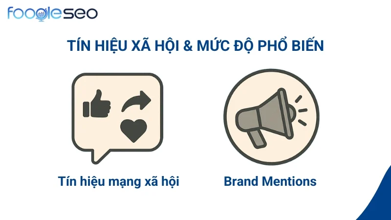 Tín hiệu xã hội & mức độ phổ biến (Social Signals & Brand Mentions)