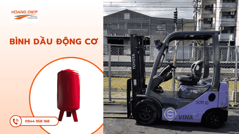 Bình dầu động cơ xe nâng