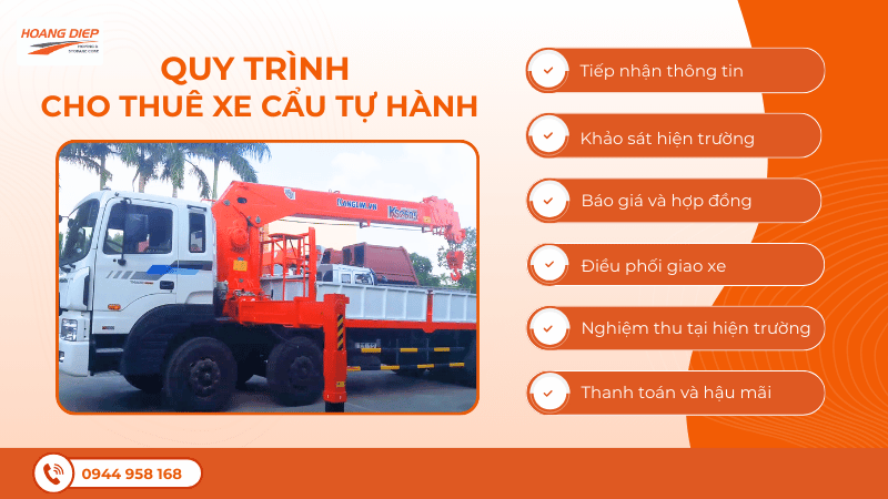 Quy trình cho thuê xe cẩu tự hành