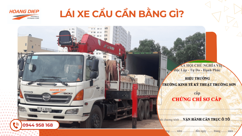 Lái xe cẩu cần bằng gì