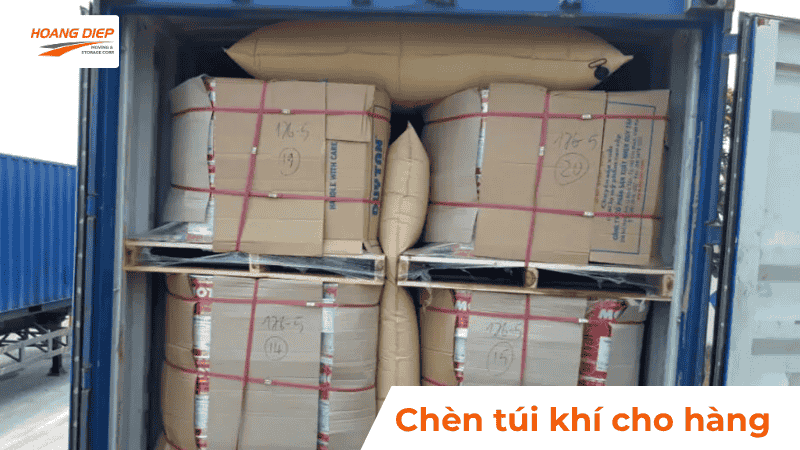 chèn túi khí cho hàng hoá đóng container